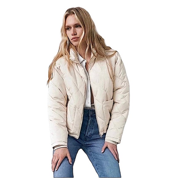 NWT ZARA Puffer jacket with patch pockets - Picture 1 of 11